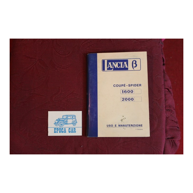 BETA COUPE' SPIDER 1600   2000      USE AND SERVICE BOOK (7°EDITION 1977)