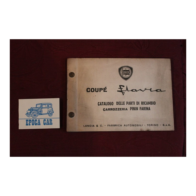 FLAVIA COUPE'        CATALOGO PARTI DI RICAMBIO-CARROZZERIA PININIFARINA  (1962)