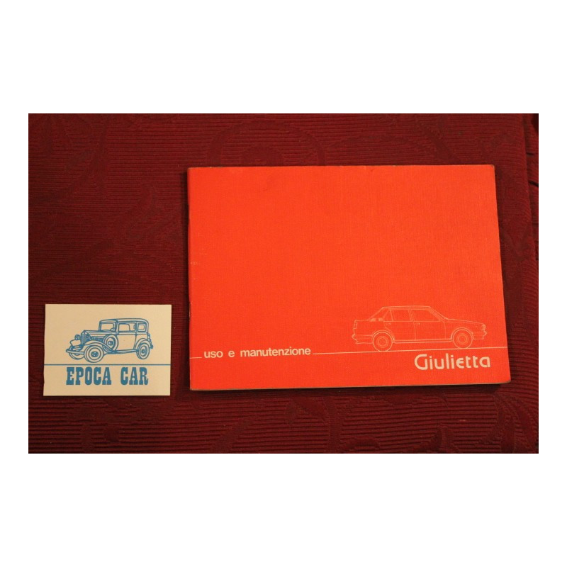GIULIETTA    USE AND SERVICE BOOK   some handwriting inside