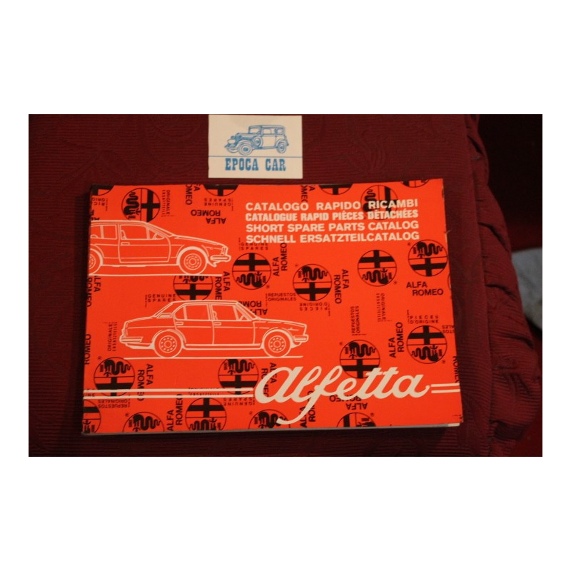 ALFETTA / GT / GTV    MECHANICS AND BODY SPARE PARTS CATALOGUE (1978)