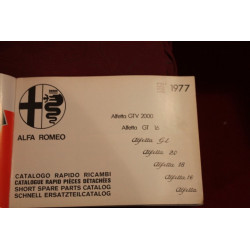 ALFETTA  /GT / GTV     MECHANICS AND BODY SPARE PARTS CATALOGUE (1977)