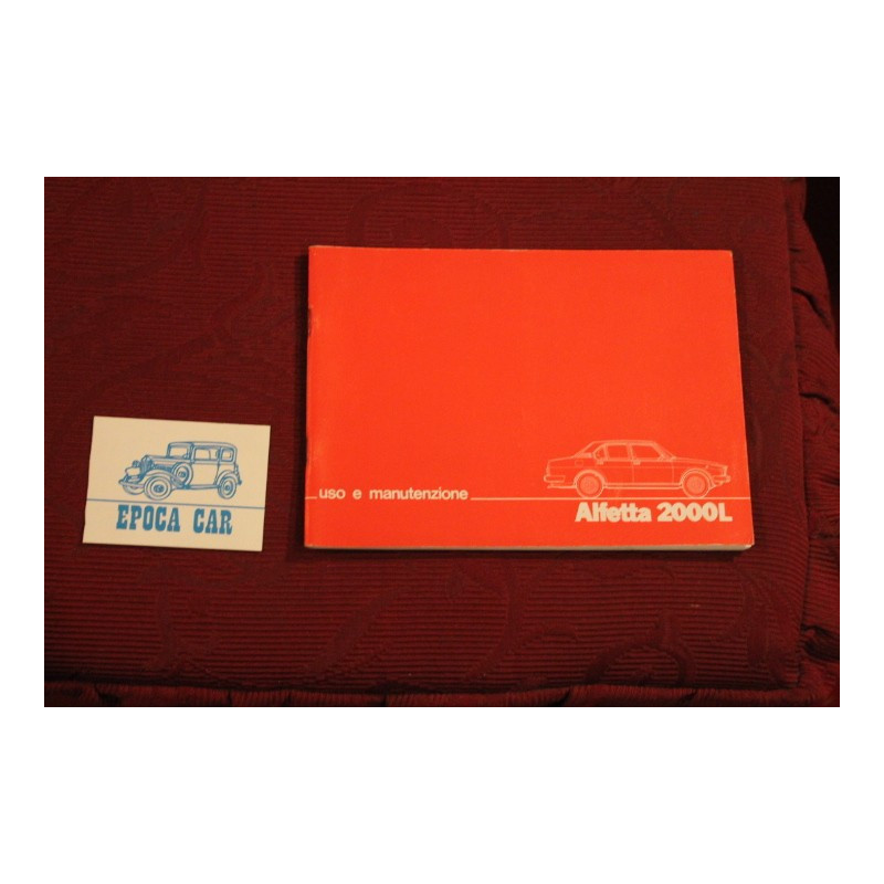 ALFETTA 2000 L     LIBRETTO USO E MANUTENZIONE (1978)