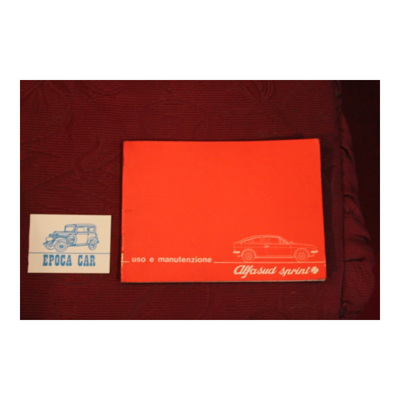 ALFASUD SPRINT       USE AND SERVICE BOOK (1976)