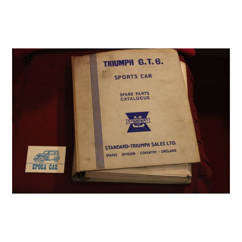 TRIUMPH  G. T. 6      SPARE PARTS CATALOGUE  IN ENGLISH  cover a little twisted and dirty.