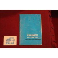 TRIUMPH  SPITFIRE 1500     USE AND SERVICE BOOK (1976) IN ITALIAN