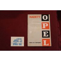 OPEL KADETT        LIBRETTO USO E MANUTENZIONE (1964) IN ITALIANO