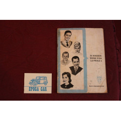NSU PRINZ 4     USE AND SERVICE BOOK   IN ITALIAN  same halo and handwriting