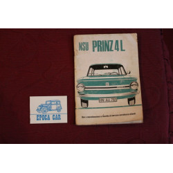 NSU PRINZ 4 L     LIBRETTO USO E MANUTENZIONE    IN ITALIANO   qualche alone