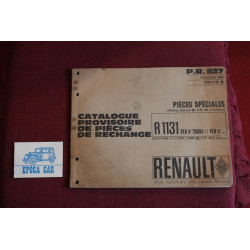 RENAULT FLORIDE E CARAVELL    (CATALOGO PROVVISORIO PEZZI DI RICAMBIO)(1964) MULTILINGUE