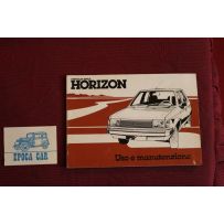 CHRYSLER-SIMCA  HORIZON     USE AND SERVICE BOOK  IN ITALIAN