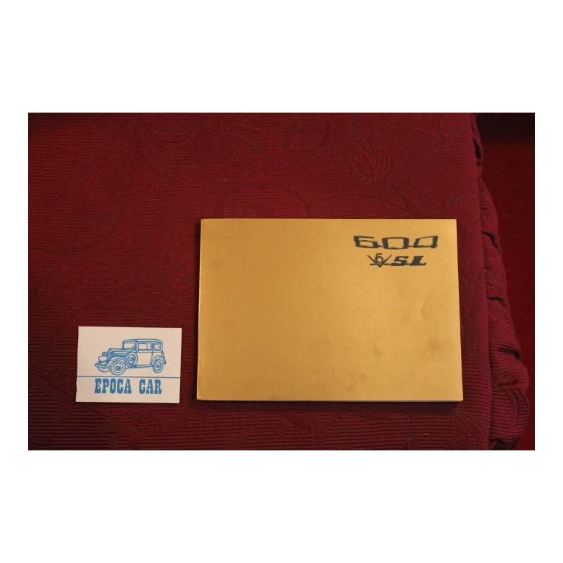 PEUGEOT 604 6v SL      USE AND SERVICE BOOK (1975) MULTILINGUAL