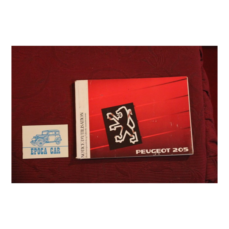 PEUGEOT 205     USE AND SERVICE BOOK    MULTILINGUAL