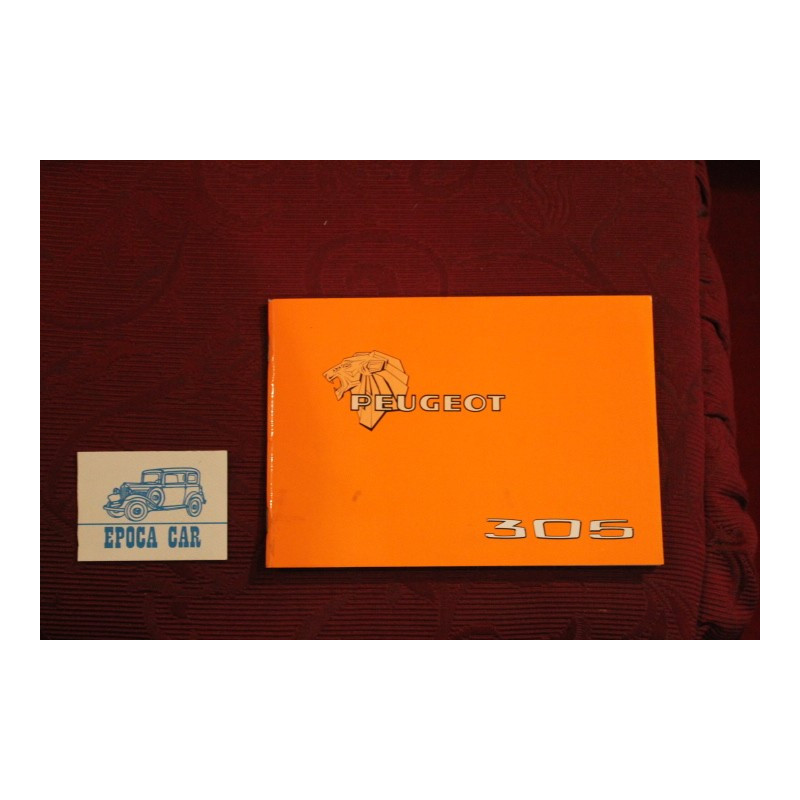 PEUGEOT 305    LIBRETTO USO E MANUTENZIONE (1979) MULTILINGUE