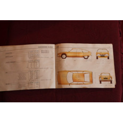 CITROEN CX 2200     USE AND SERVICE BOOK (1975) IN ITALIAN  cover with defects and some halo inside