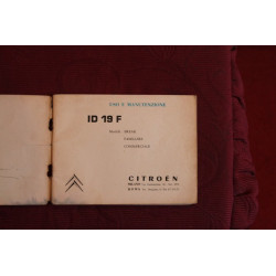 CITROEN ID 19 F   BREAK/FAM./COMM.    LIBRETTO USO E MANUTENZIONE (1967) IN ITALIANO copertina staccata