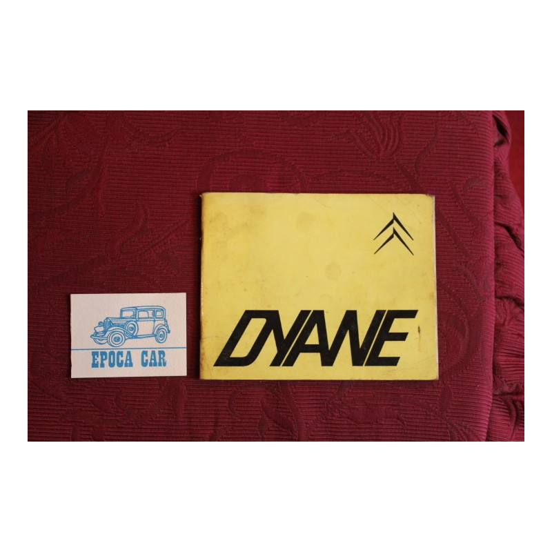 CITROEN DYANE 4 / 6     USE AND SERVICE BOOK (1972) IN ITALIAN  fourth of cover dirty