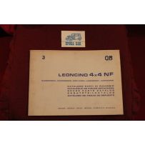 LEONCINO 4 X 4  NF    CATALOGO PARTI DI RICAMBIO-CARROZZERIA (1971) buono stato
