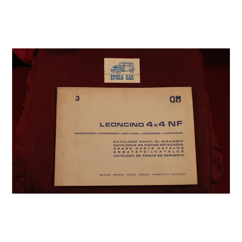 LEONCINO 4 X 4    BODY SPARE PARTS CATALOGUE (1971) good conditions