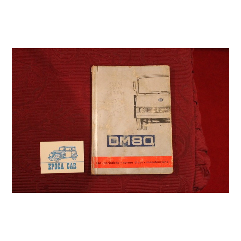 OM 80   USE AND SERVICE BOOK (1972) cover with defects, but inside good