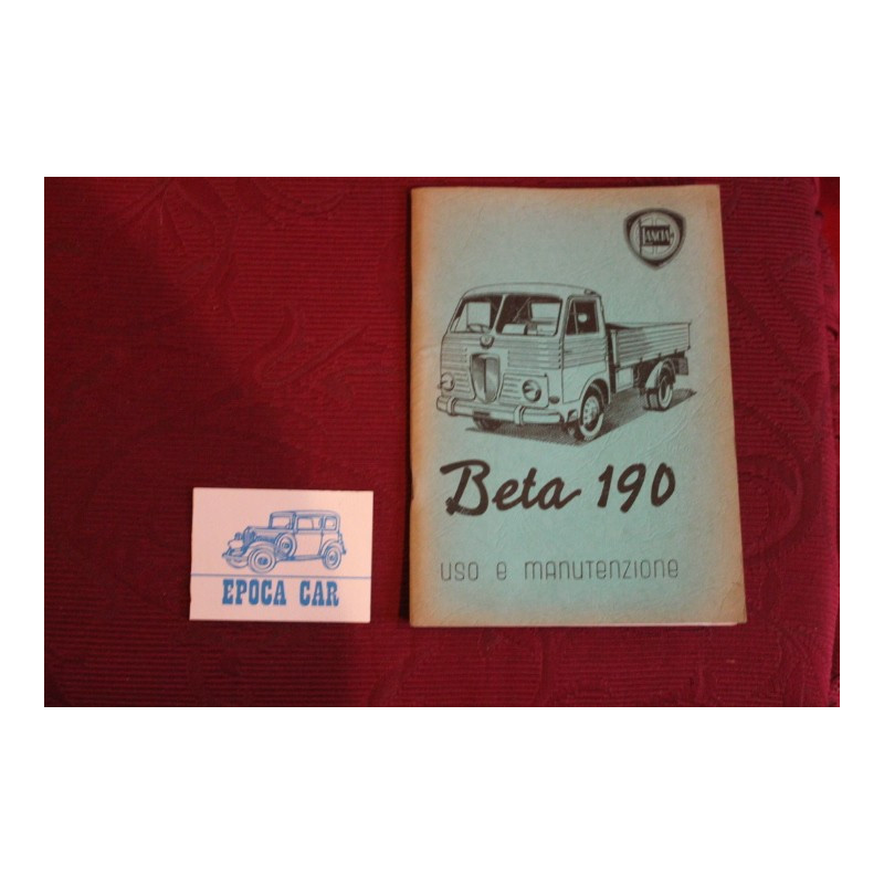 BETA 190    USE AND SERVICE BOOK (3° EDITION 1960) good condition