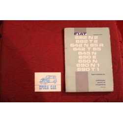 682 / 642 / 645 / 650 / 690      CATALOGO PARTI DI RICAMBIO-CARROZZERIA (1° ED. 1962) buono stato