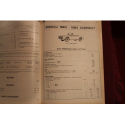 FIAT   DATI PRINCIPALI PER LE RIPARAZIONI    MODELLI VARI  1963  ottime condizioni